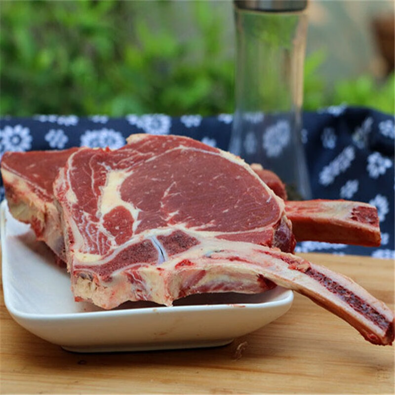 博多客 牛排肉 战斧牛排 原切牛排 每2斤约4-5片农家黄牛 牛大排顺丰