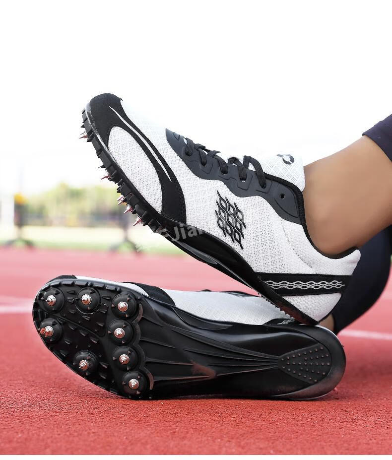 绛天百米竞速跑鞋中长跑竞速比赛训练鞋三级跨栏鞋塑胶跑道冲刺钉鞋