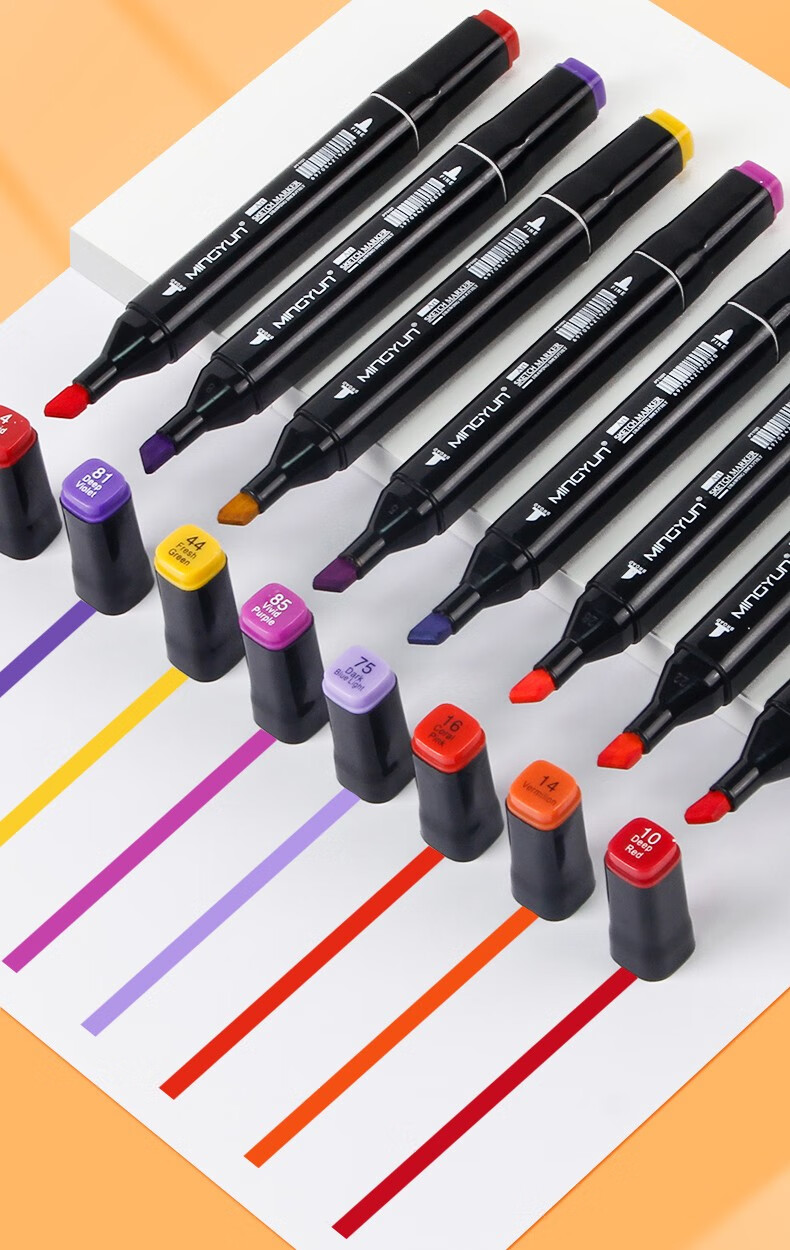 名韵马克笔套装学生用双头酒精性油性彩色绘画笔水彩笔动漫儿童绘画