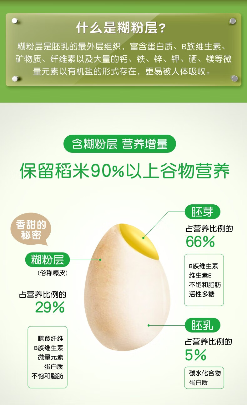 芽芽乐有机胚芽米鲜甜小町真空米砖500g宝宝米粥米东