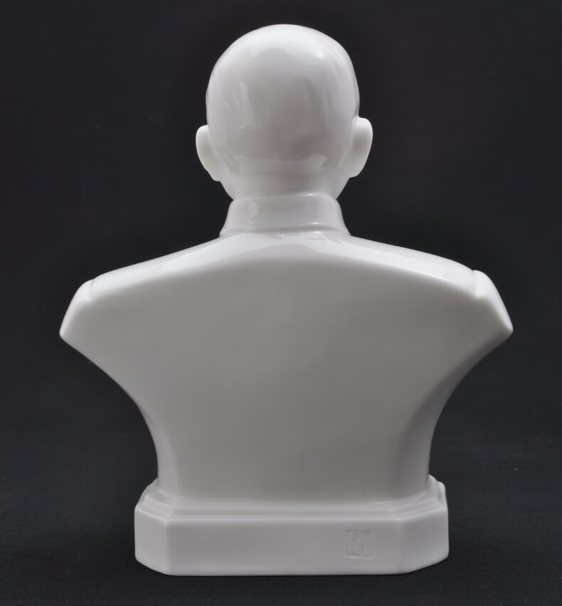 微美中山像摆件半身像收藏品瓷器头像雕像纪念品德化陶瓷像雕塑像摆件