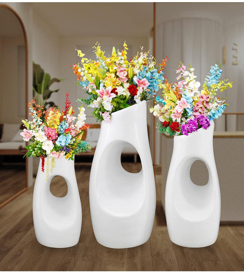 悦吉祥 大型玻璃钢雕塑花盆摆件商场会所酒店花缸装饰庭院美陈景观