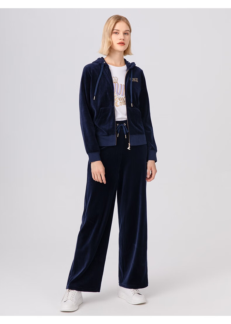 juicycouture橘滋女装天鹅绒外套女2021秋款运动短外套宽松上衣休闲