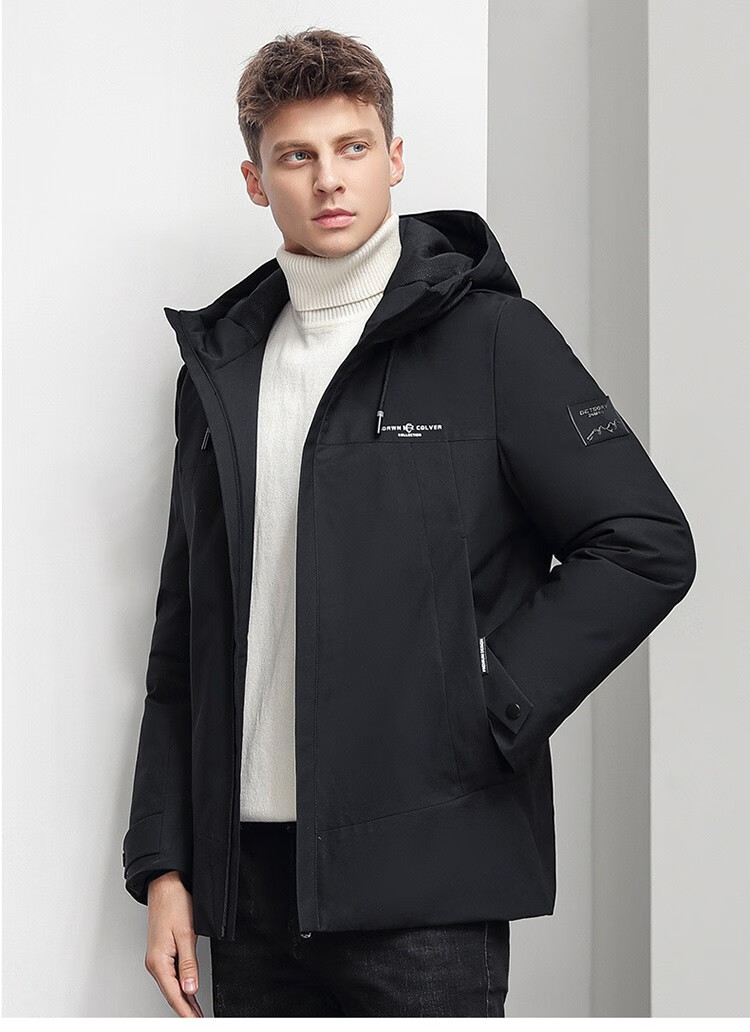 美国保罗羽绒服男中长款2022秋冬新款白鸭绒服防寒加厚保暖外套连帽