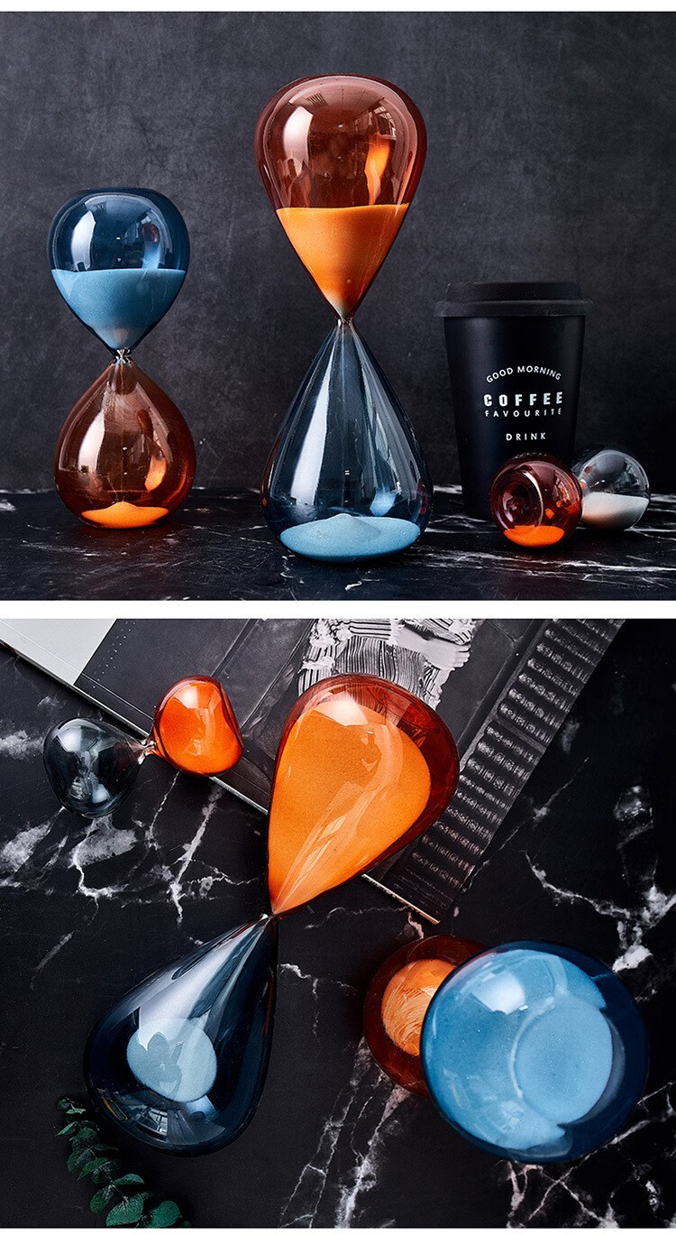 魔小宅简约创意个性彩色沙漏计时器客厅书房摆件装饰品现代电视柜酒柜