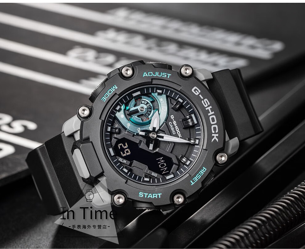 卡西欧(casio) 手表g-shock碳纤维运动防水防震男表 ga-2200sl-8a