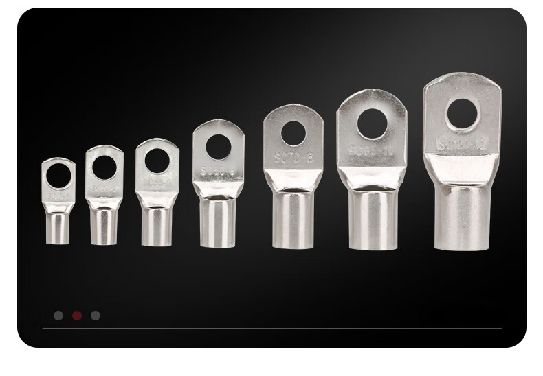 jimdz sc铜鼻子 16/12/10/35平方国标 紫铜窥口接线端子镀锡铜线耳