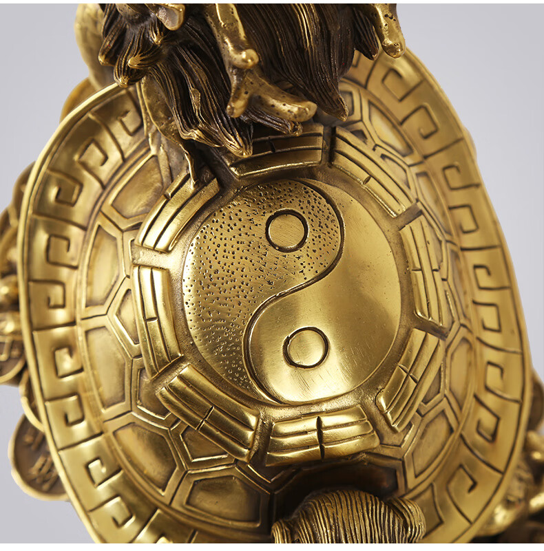 班德拉斯 纯铜龙龟八卦龙头龟 家居装饰品客厅玄关办公室工艺品摆件