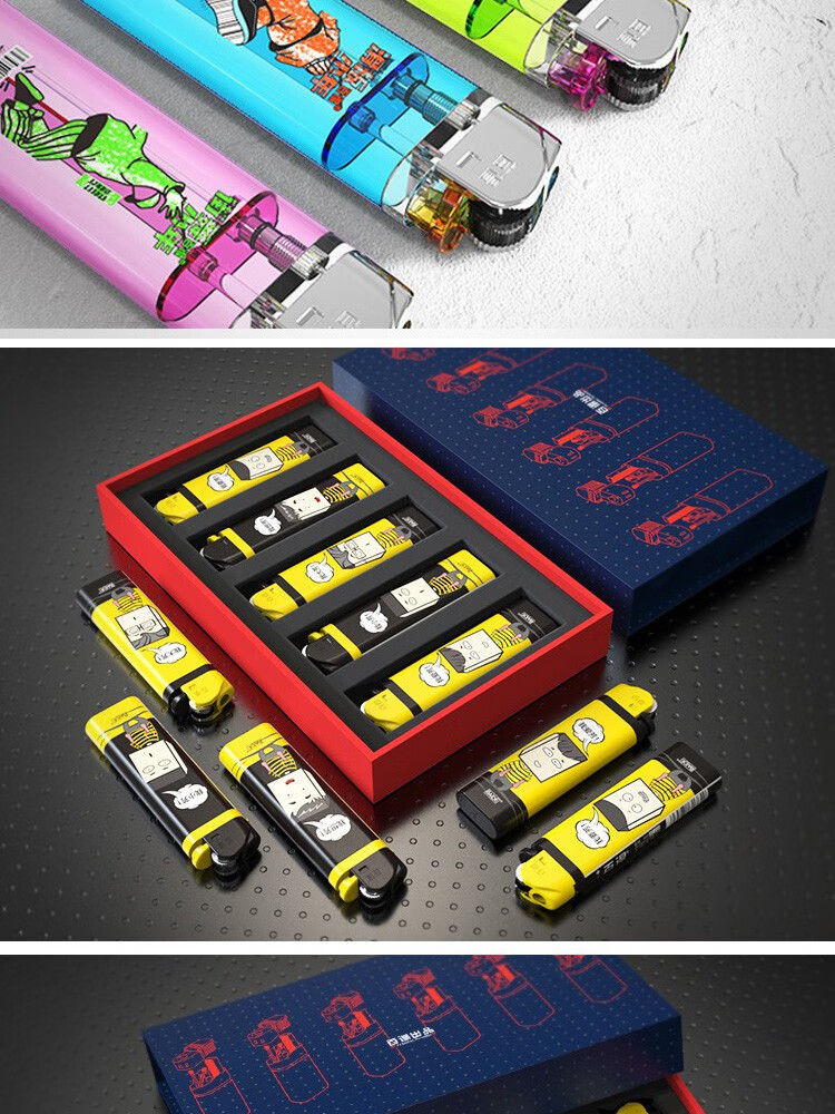 百得baide砂轮打火机炫彩时尚防抖创意潮流砂轮火石打火机点烟器高