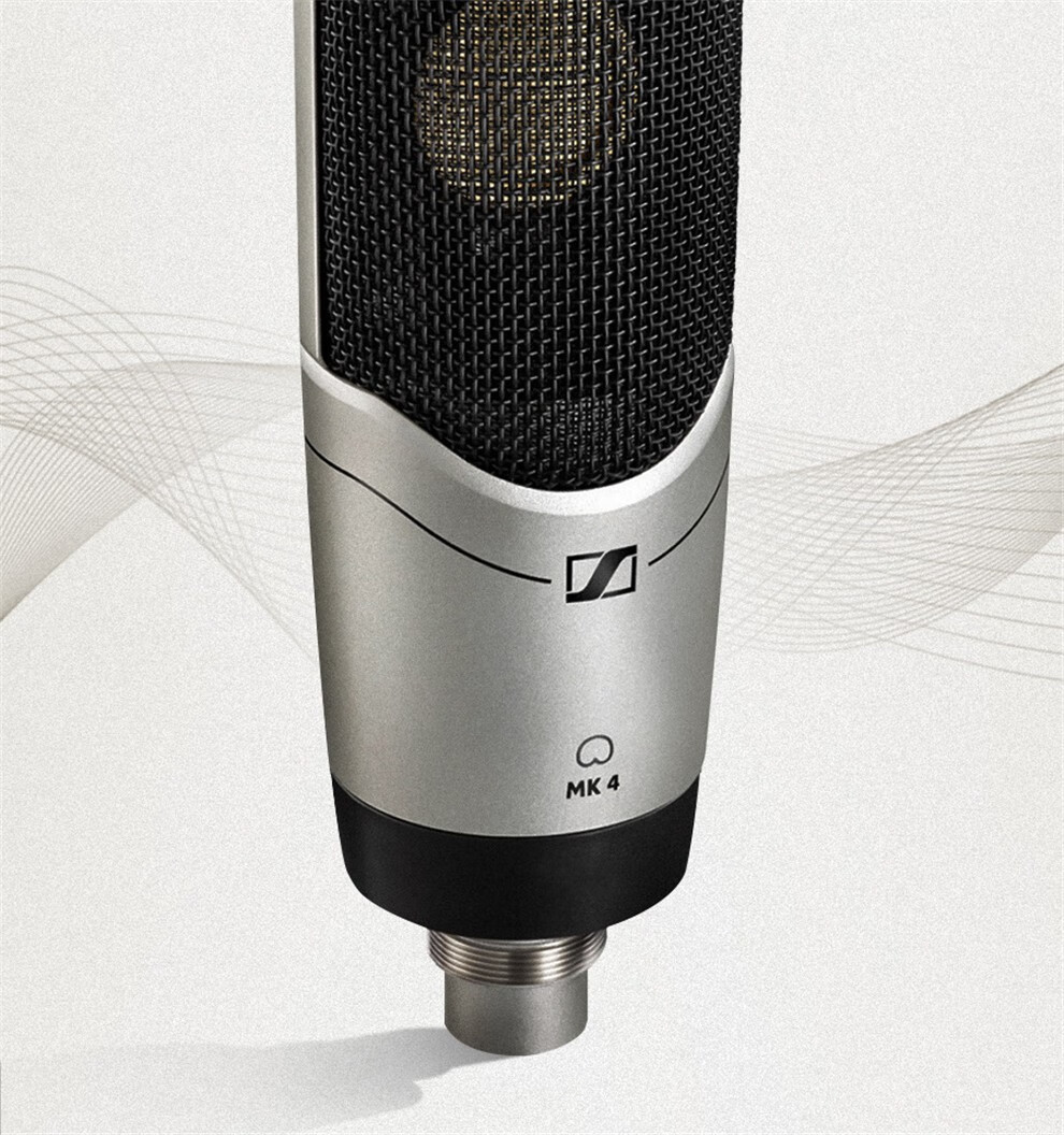 森海塞尔sennheisermk4电容麦克风大振膜录音k歌配音主播