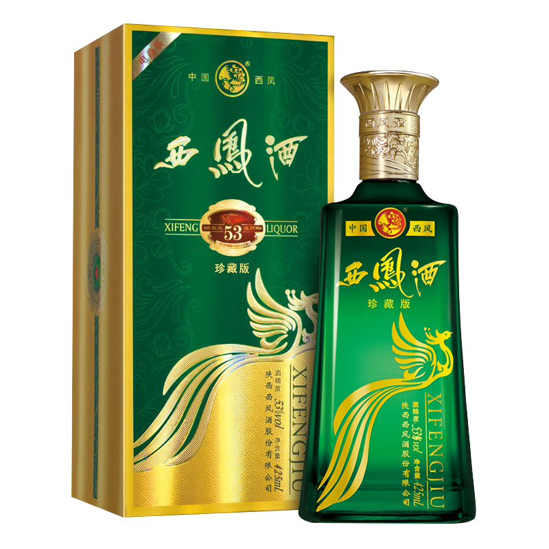 西凤酒 53度旗帜珍藏版 凤香型 高度白酒 旗帜整箱425ml*6瓶【图片