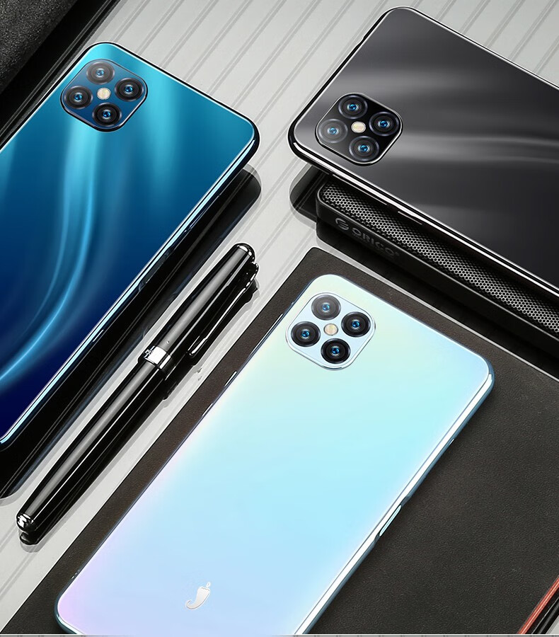 小辣椒x12pro智能手机渐变玻璃八核65英寸水滴全面屏游戏全网通4g老人