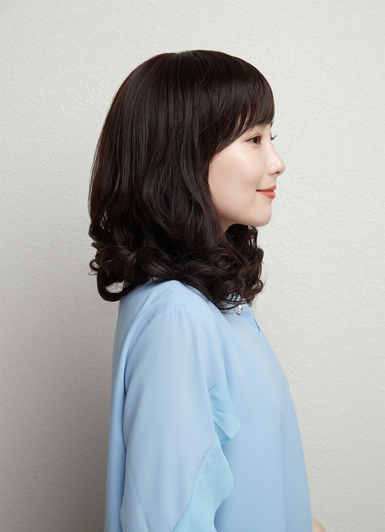 ge)假发女中长发自然真发全头套真人发丝大波浪女士中老年妈妈长卷发
