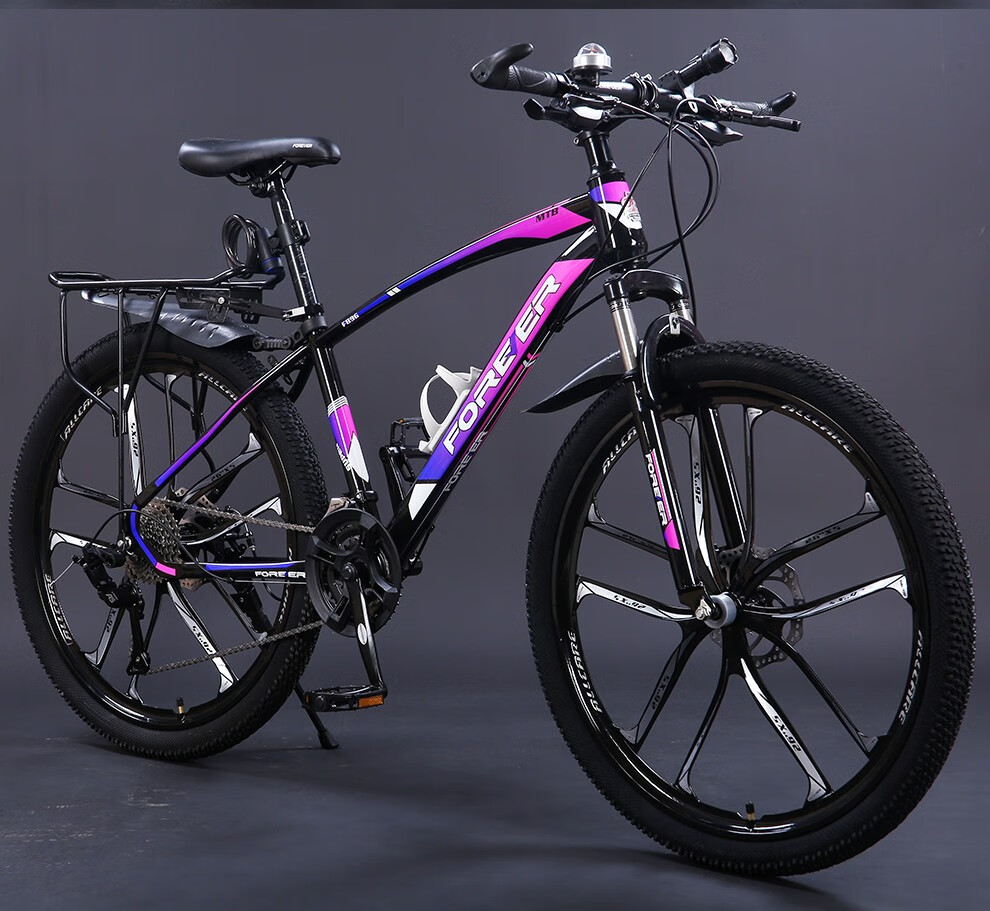 上海永久牌山地车自行车男女变速双碟刹可升级锁死减震学生单车车圈