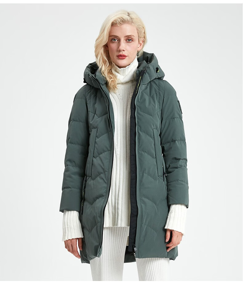 雪伦羽绒服女中长款白鸭绒修身显瘦秋冬外套女装商场同款sharon20566
