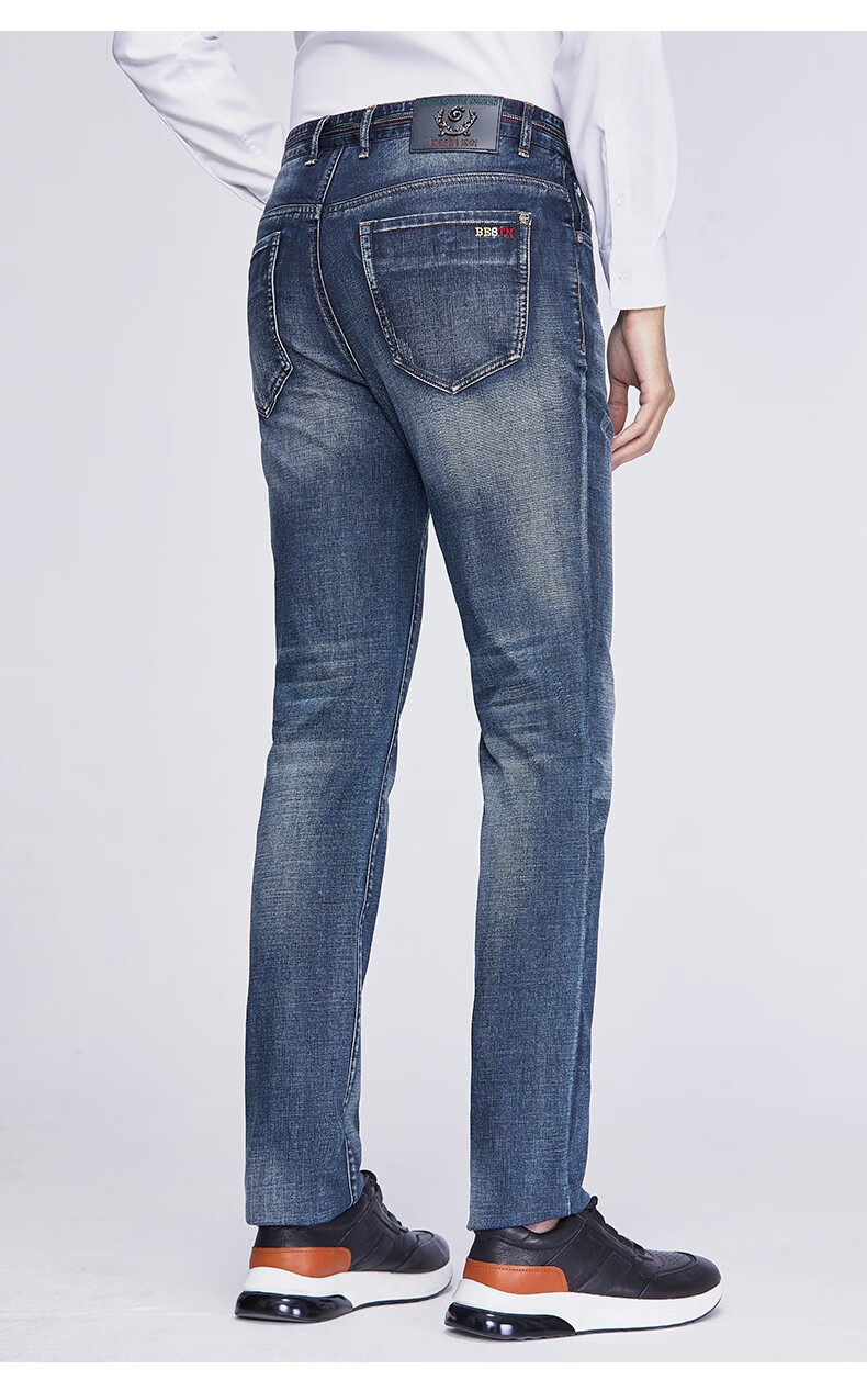 百斯盾bestn春季男下装长裤牛仔裤中直筒裤中直筒裤长裤常规弯腰弯腰