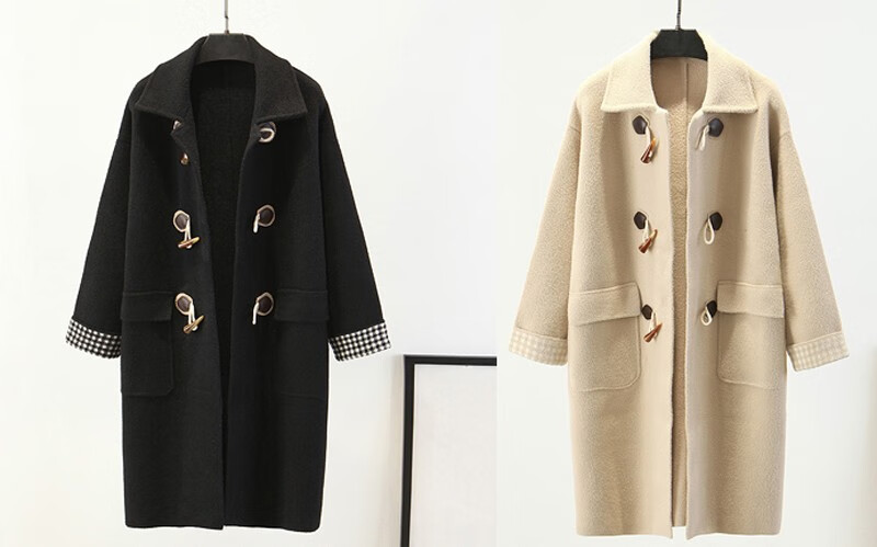 毛衣纽扣牛角扣子大衣风衣对扣牛角对扣羊角扣子大人小孩款2黑色4副