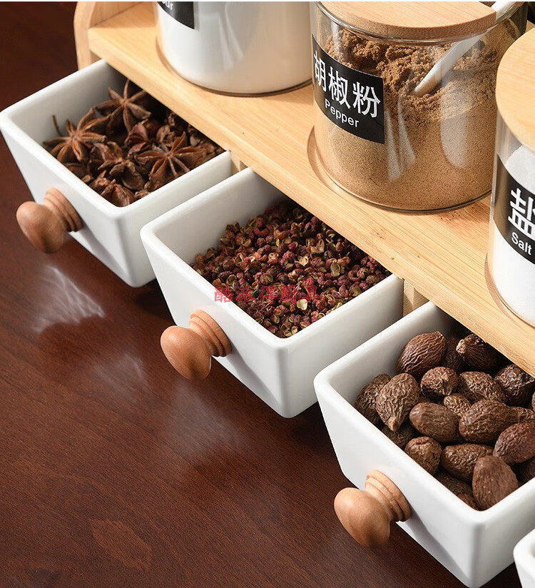 酷派得调料盒组合套装调味料瓶罐子厨房用品收纳玻璃油盐酱醋家用