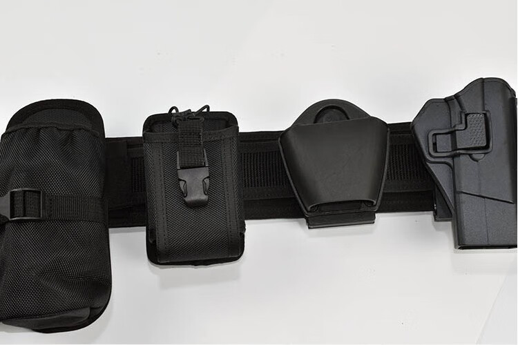 雪峰狐 尼龙塑钢三合一腰封八件套执勤作战套巡逻旋转式枪套 92g款