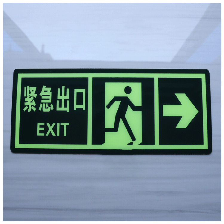宸芃 有机玻璃亚克力安全出口指示牌夜光贴墙消防通道楼梯标志牌识定