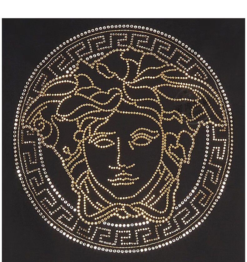 versace范思哲男装新款圆环美杜莎图案短袖t恤a77987a001白色m