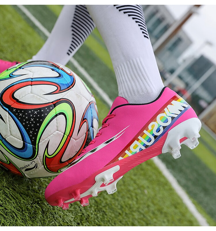 【时尚百搭 今日必抢】新款男女碎钉足球鞋 人造草地学生长钉足球训练