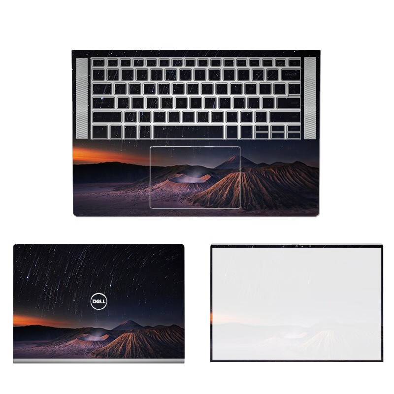 洋典 戴尔灵越7400 7490 7300 7391创意贴纸轻薄笔记本屏幕键盘保护