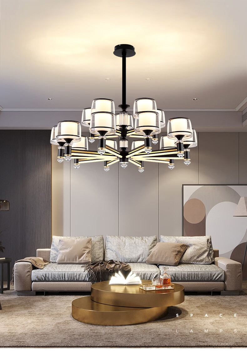 欧典名居套餐包安装北欧简约艺术灯客厅吊灯led现代简约全屋灯具套餐