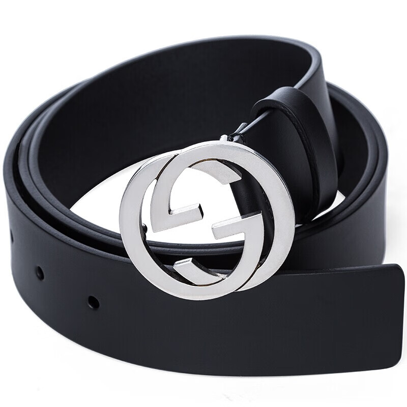gucci古驰男士皮带双g扣头黑色腰带棕色411924cwc1n214095cm