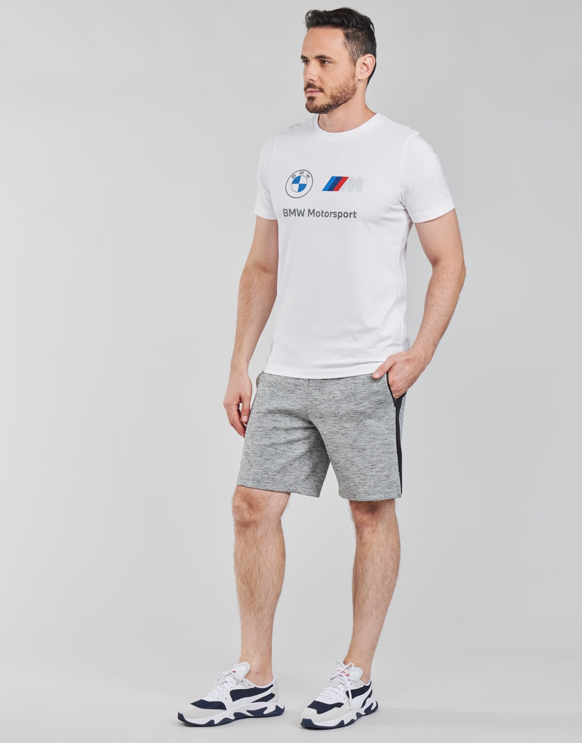 puma彪马德国品牌男装时尚运动短袖夏季人气新品圆领套头t恤百搭白色