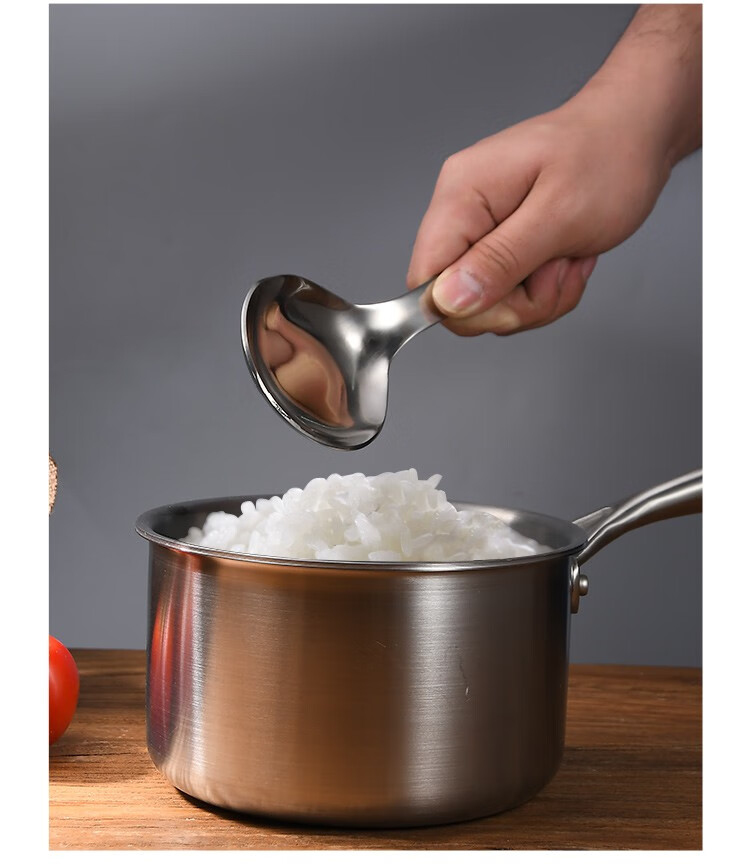 卢记纯钛饭勺大号盛饭勺子不粘米饭家用饭铲长柄打饭勺商用饭匙纯钛