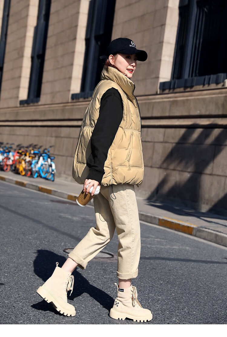 gilfunmar品牌立领羽绒马甲女2020年新款秋冬季外穿背心外套韩版马夹