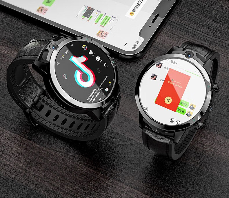 迪洛伦佐智能手表4g全网通电话插卡可通话上网男女手表运动双摄像头大