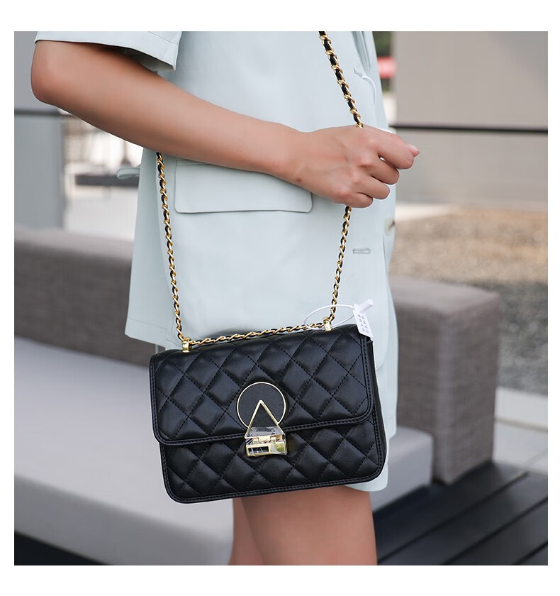 奢曼妮女包潮流复古单肩女士包包双用斜挎包女时尚休闲白色