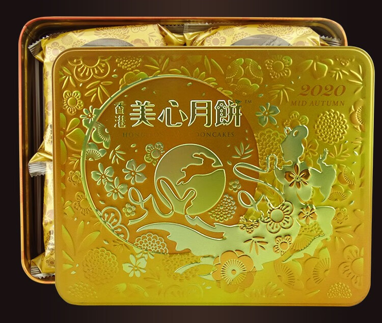 香港进口美心月饼 双黄白莲蓉月饼 740g 铁盒 中秋月饼 广式月饼