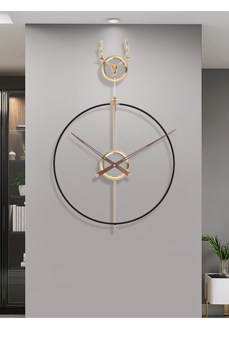 宝洛雷希极简客厅挂钟静音钟表挂墙轻奢艺术西班牙装饰挂表公司办公室