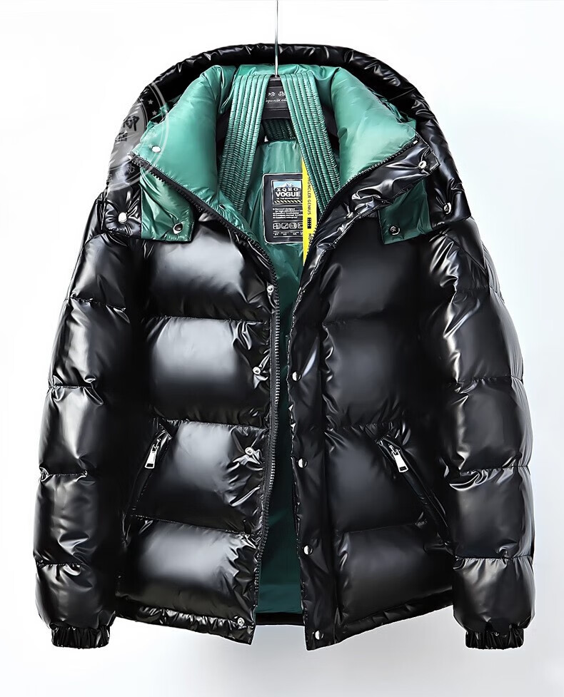 walker shop奥卡索 2022新款亮面羽绒服男女青年情侣短款加厚保暖潮流