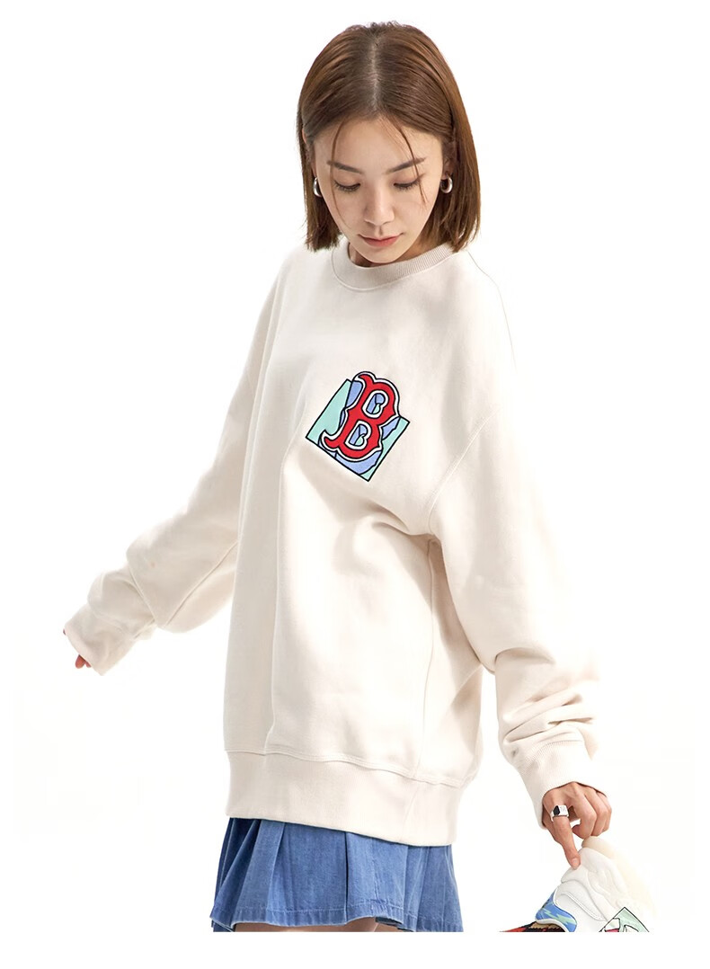 mlb官方 男女情侣like漫画卫衣时尚休闲套头加绒22秋冬新款mtl04