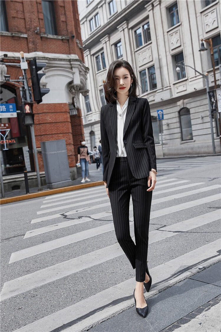西服套装女西裤外套商务修身正装2020新款职业装两件套时尚气质面试工