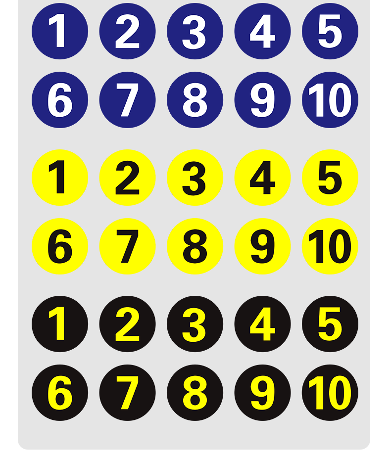 亚克力数字号码标识牌设备机器仓库餐厅澡堂数字标识牌更衣柜编号贴