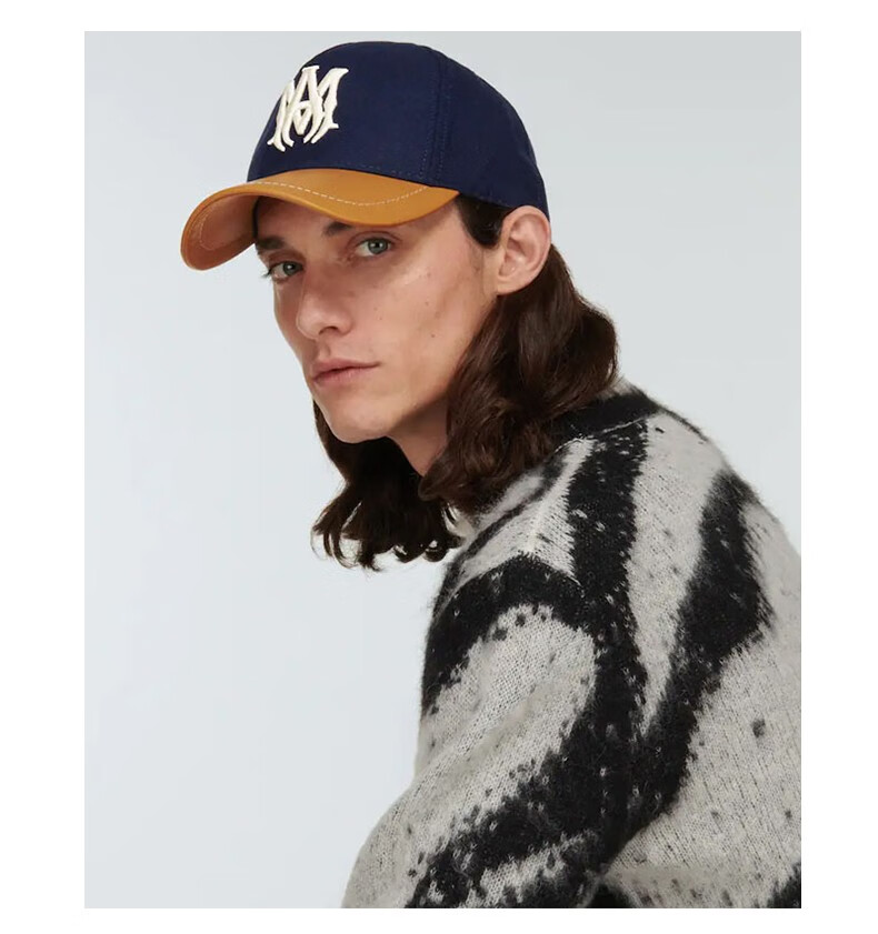 amiri 羊毛皮革棒球帽p00699869 蓝色 均码【图片 价格 品牌 报价】