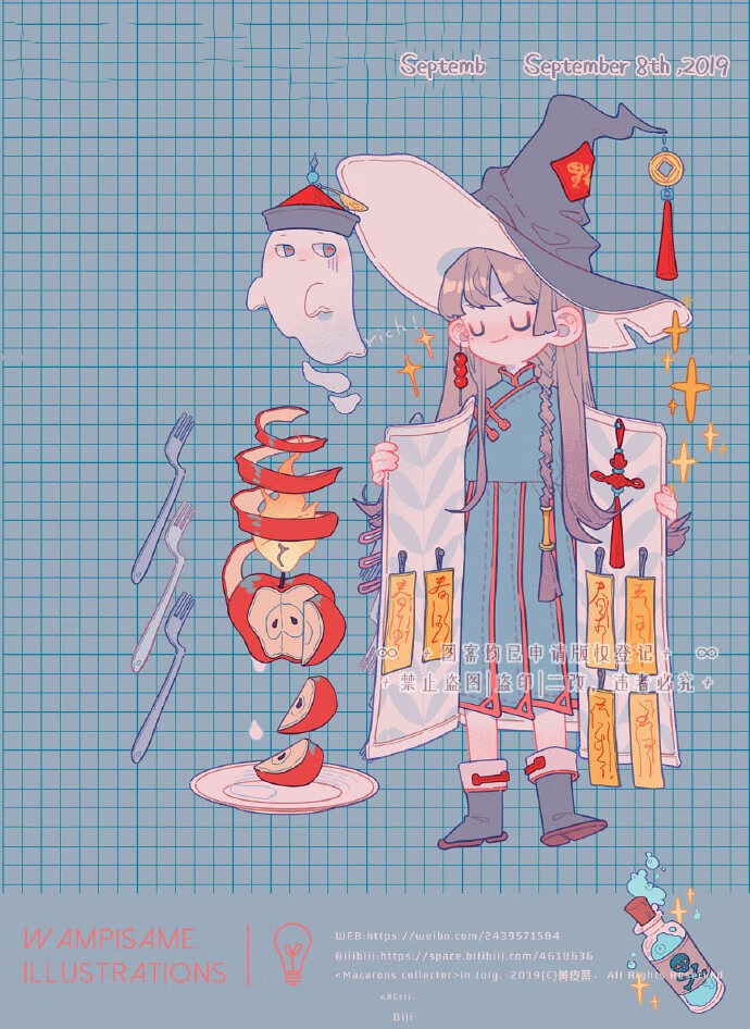 黄皮桑人物特油和纸胶带 可爱卡通女孩纸胶带手帐贴画 共生关系(6.