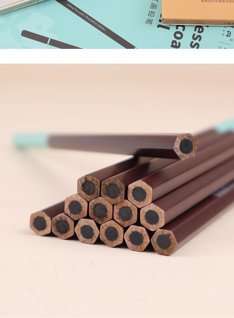 欧丝丹炭笔绘画笔素描初学者画画专业速写绘图铅笔碳笔套装美术生考试