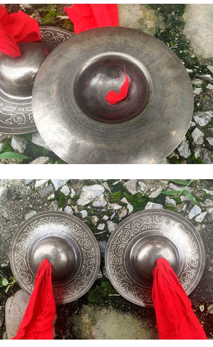 青铜京镲手工雕刻印花精工京镲青铜镲小镲小钹水镲戏曲专用11公分青铜