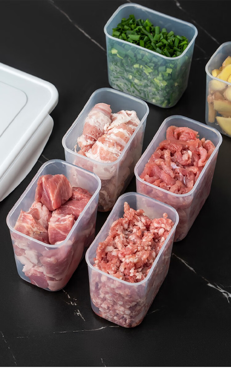 sungsa日本冰箱肉类保鲜盒肉丝盒专用收纳盒食品级冷冻室分装冻肉分格