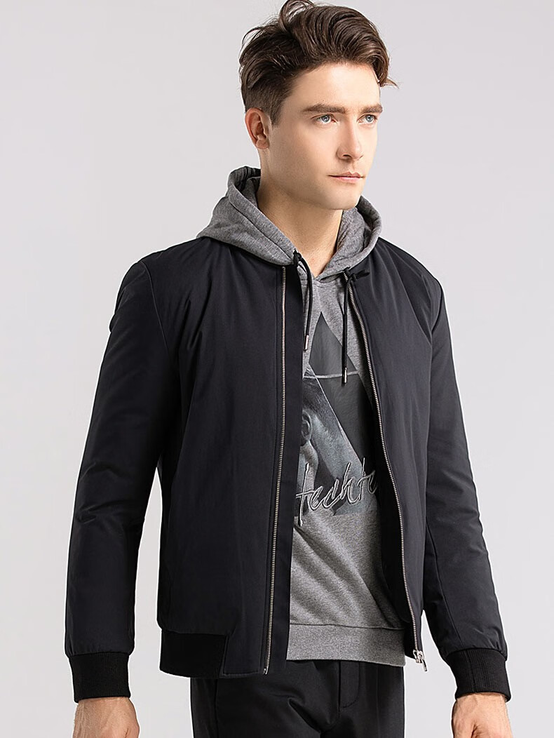 商场同款danielhechter丹尼爱特冬季男装保暖棒球服羽绒服无忧搭蓝色