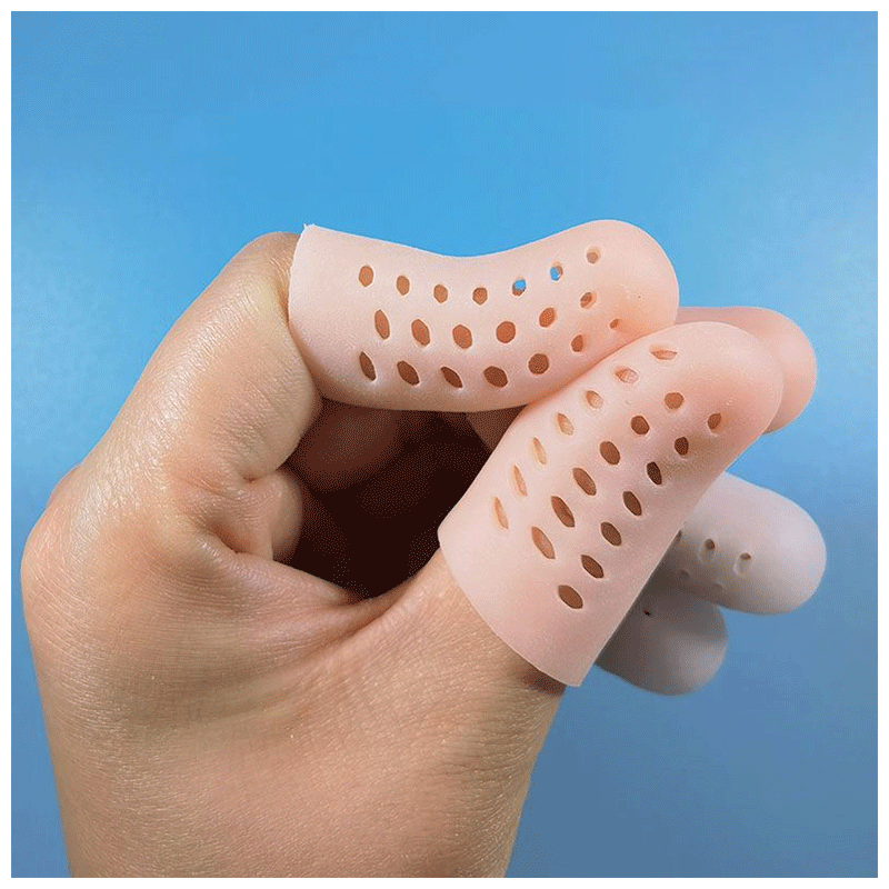 优凡优品假手指套残疾人新款带孔硅胶手指套保护手指透气手写l30亮
