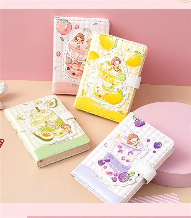 博楷茂兴 手账本可爱异形磁扣本卡通少女心手帐本笔记本子仙女记事本