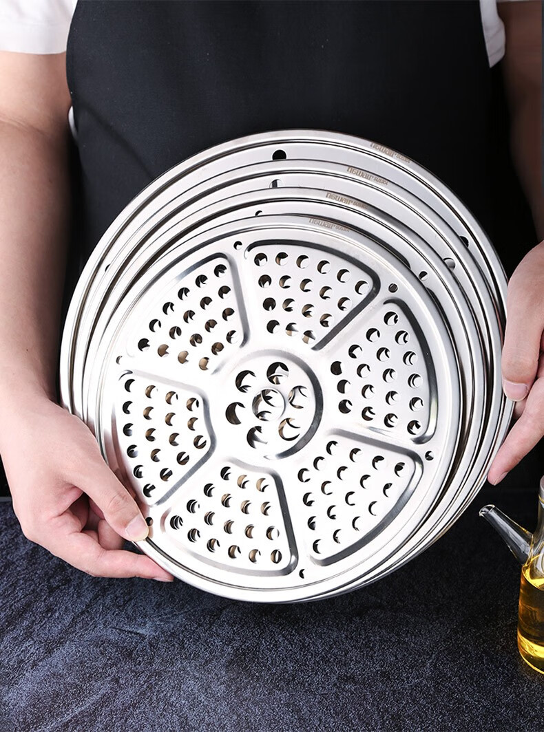 304不锈钢蒸片家用圆形蒸锅篦子帘子炒锅蒸盘蒸屉垫小号隔水蒸架304