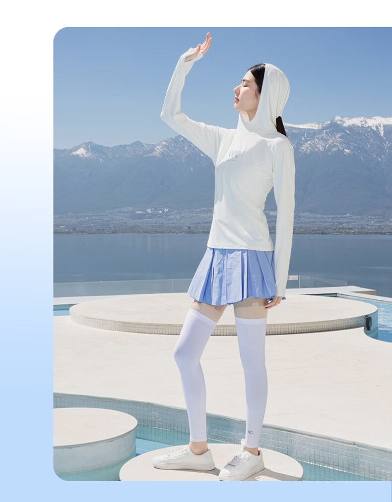 vvc防晒腿套夏季防紫外线女士薄款冰丝长筒袜护腿护膝骑车遮阳女简约